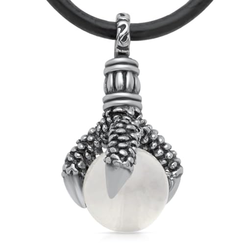 Unique Lederhalskette mit krallenförmigem Anhänger N5092