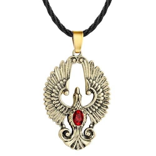 Vogel Anhänger Halskette für Männer Frauen Pagan schöne Phönix Vögel Charm Leder Kette Amulett Schmuck Collier