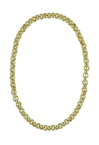 Just Diva Damen-Halskette lang gold Statement Kette Gliederkette Panzerkette