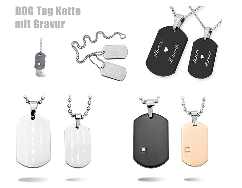 Kette mit Gravur Dog Tag