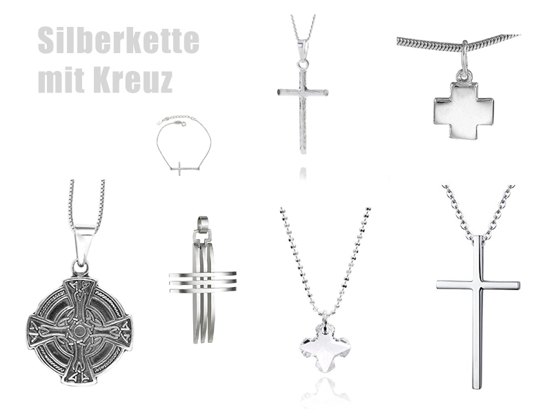 Silberkette Kreuz