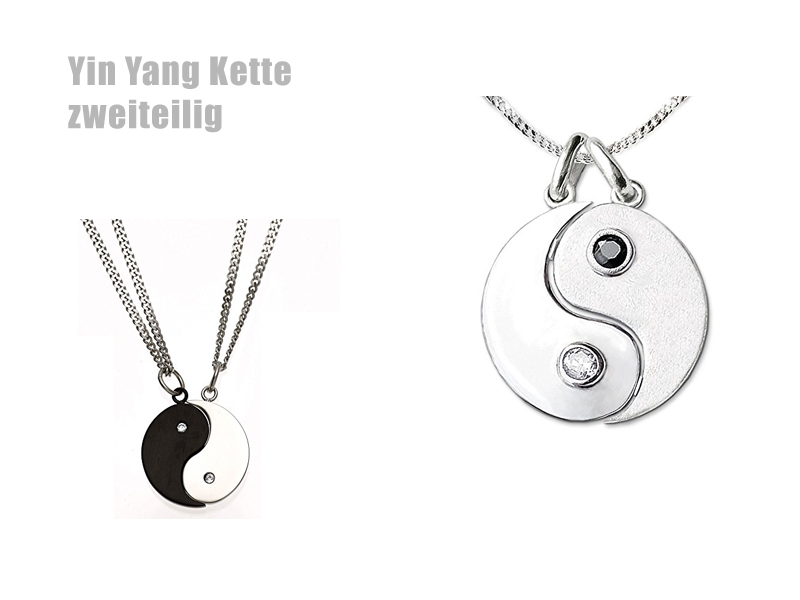 Yin Yang Kette zweiteilig